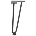 Pieds de table en forme d'épingle à cheveux 4 pcs anthracite