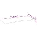 Dessus de bureau marron foncé bois chêne massif rectangulaire