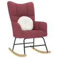 Chaise à bascule Rouge bordeaux Tissu