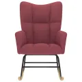 Chaise à bascule Rouge bordeaux Tissu