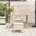 Table de jardin avec dessus en bois d'acacia beige 105x75x72 cm