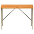 Table de jardin avec dessus en bois d'acacia beige 105x75x72 cm