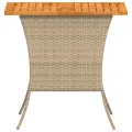 Table de jardin avec dessus en bois d'acacia beige 105x75x72 cm