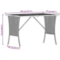 Table de jardin avec dessus en bois d'acacia beige 105x75x72 cm