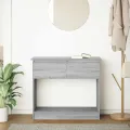 Table console avec tiroirs sonoma gris 85,5x38,5x74,5 cm