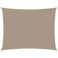 Voile de parasol tissu oxford rectangulaire 4x6 m taupe