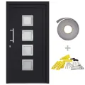 Porte d'entrée Anthracite 108x208 cm