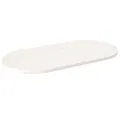 Dessus de table blanc 100x50x2,5 cm bois de pin massif ovale