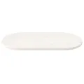 Dessus de table blanc 100x50x2,5 cm bois de pin massif ovale