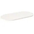 Dessus de table blanc 110x55x2,5 cm bois de pin massif ovale