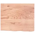 Dessus de table marron clair bois chêne massif traité