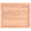 Dessus de table marron clair bois chêne massif traité