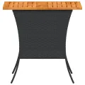 Table de jardin avec dessus en bois d'acacia noir 105x75x72 cm