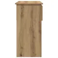 Table console avec tiroirs chêne artisanal 85,5x38,5x74,5 cm