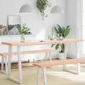 Dessus de table bois massif non traité bordure assortie