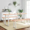 Dessus de table bois massif non traité bordure assortie