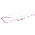 Dessus de table bois massif non traité bordure assortie