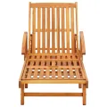Chaises longues lot de 2 avec coussins Bois d'acacia solide