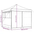 Tente de réception pliable escamotable avec 4 parois latérales
