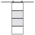Porte coulissante kit de quincaillerie trempé verre aluminium