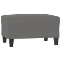 Repose-pied Gris foncé 70x55x41 cm Tissu microfibre