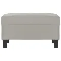 Repose-pied Gris clair 70x55x41 cm Tissu microfibre