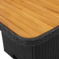 Ensemble à manger de jardin avec coussins 3 pcs Noir