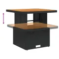 Ensemble à manger de jardin avec coussins 3 pcs Noir