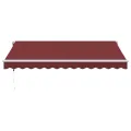 Auvent rétractable automatique bordeaux 350x250 cm