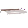 Auvent rétractable automatique marron 350x250 cm