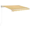 Auvent rétractable automatique 350x250 cm Jaune et blanc