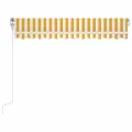 Auvent rétractable automatique 350x250 cm Jaune et blanc