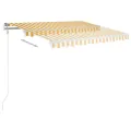 Auvent rétractable automatique 350x250 cm Jaune et blanc