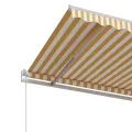 Auvent rétractable automatique 350x250 cm Jaune et blanc