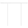 Auvent rétractable automatique et poteaux 3,5x2,5 m Jaune blanc