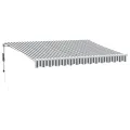 Auvent rétractable automatique anthracite et blanc 350x250 cm