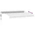 Auvent rétractable automatique anthracite et blanc 350x250 cm
