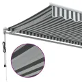 Auvent rétractable automatique anthracite et blanc 350x250 cm