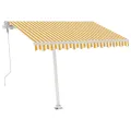 Auvent automatique sur pied 350x250 cm Jaune/Blanc