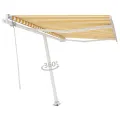 Auvent automatique sur pied 350x250 cm Jaune/Blanc