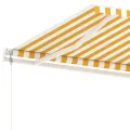 Auvent automatique sur pied 350x250 cm Jaune/Blanc