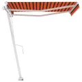 Auvent automatique sur pied 350x250 cm Orange/marron