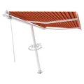 Auvent automatique sur pied 350x250 cm Orange/marron
