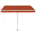 Auvent automatique sur pied 350x250 cm Orange/marron