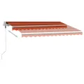 Auvent automatique sur pied 350x250 cm Orange/marron