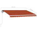 Auvent automatique sur pied 350x250 cm Orange/marron