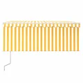 Auvent rétractable automatique avec store 3,5x2,5 m Jaune blanc