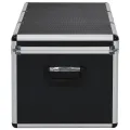 Boîtes de rangement 3 pcs Noir Aluminium