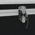 Boîtes de rangement 3 pcs Noir Aluminium