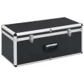 Boîtes de rangement 2 pcs Noir Aluminium